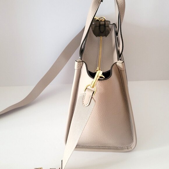 Kate Spade KL935 Kip Pebbled Leather Small Tote Bag Handbag Cozy Grey - Picture 3 of 7